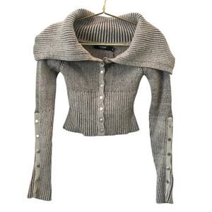 Jaded London – Knit Popper Cardigan – XS (Matching Pants Available)